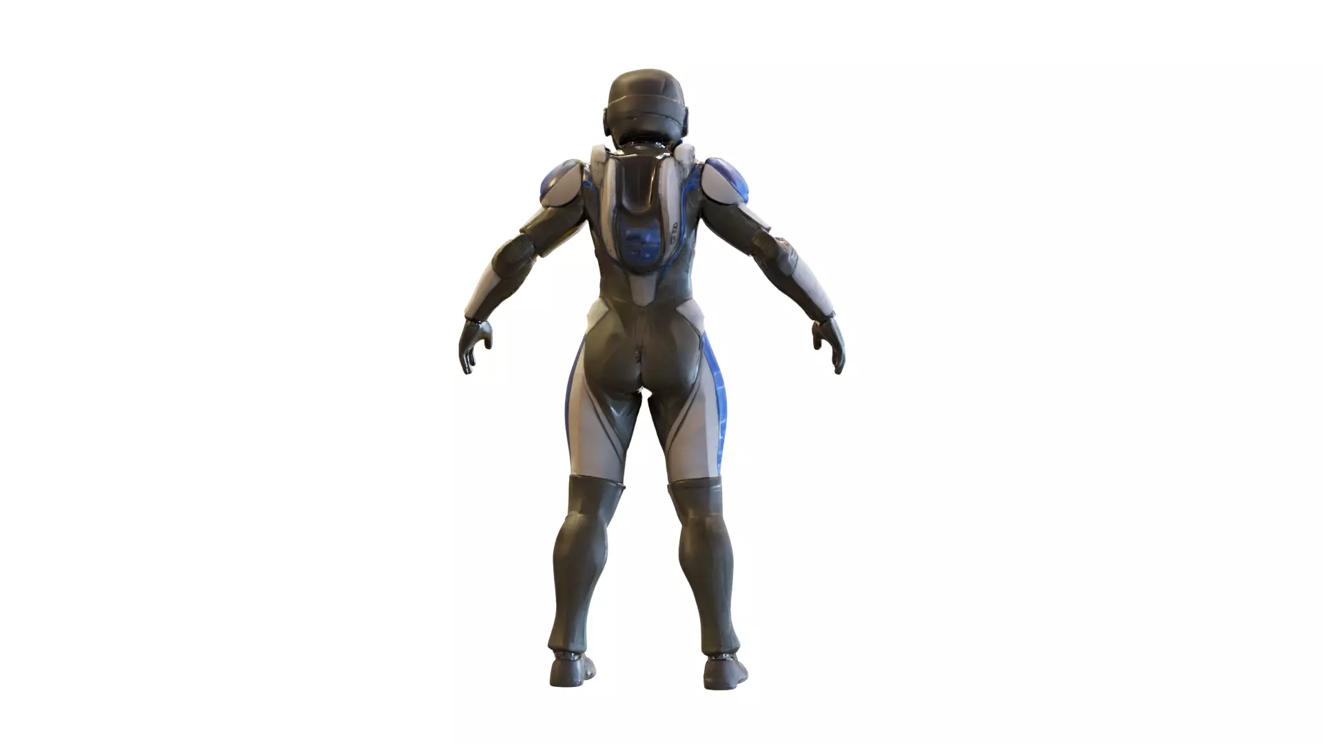 Sci-Fi Humanoid Robot Character 3D model_5