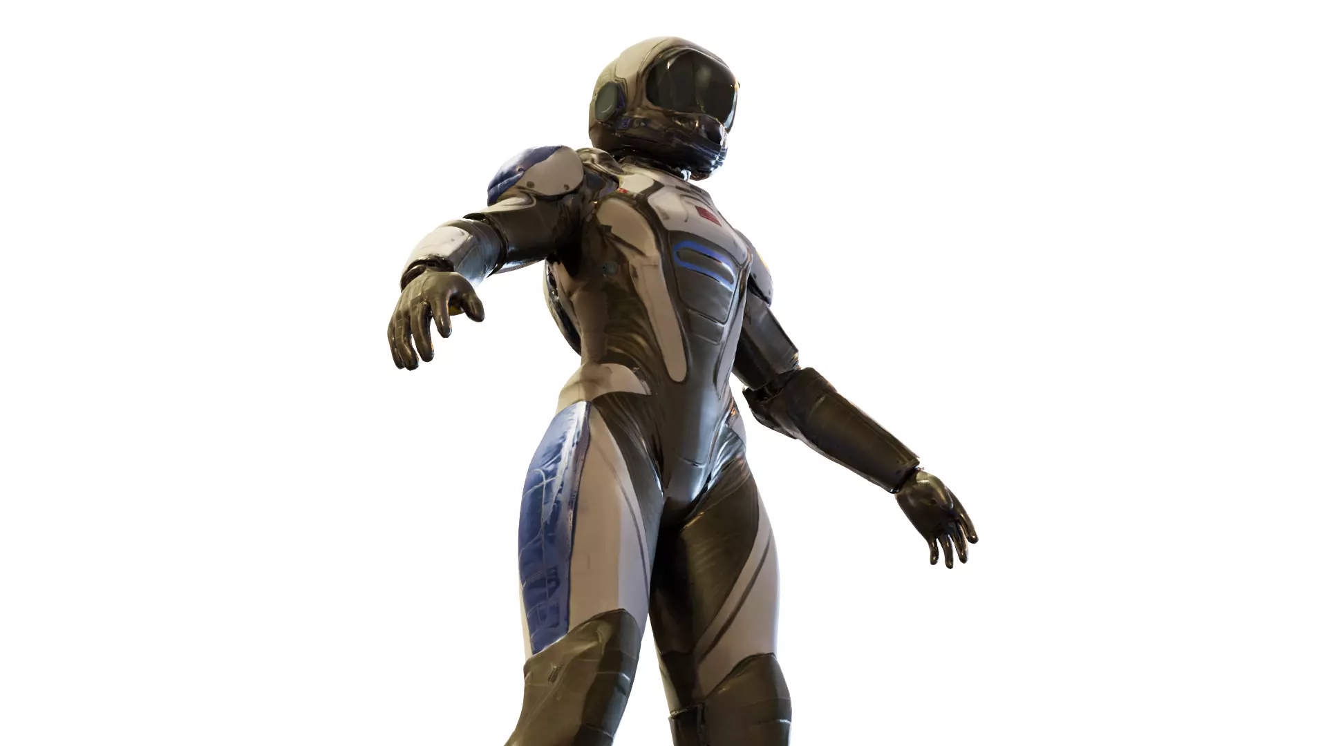 Sci-Fi Humanoid Robot Character 3D model_4
