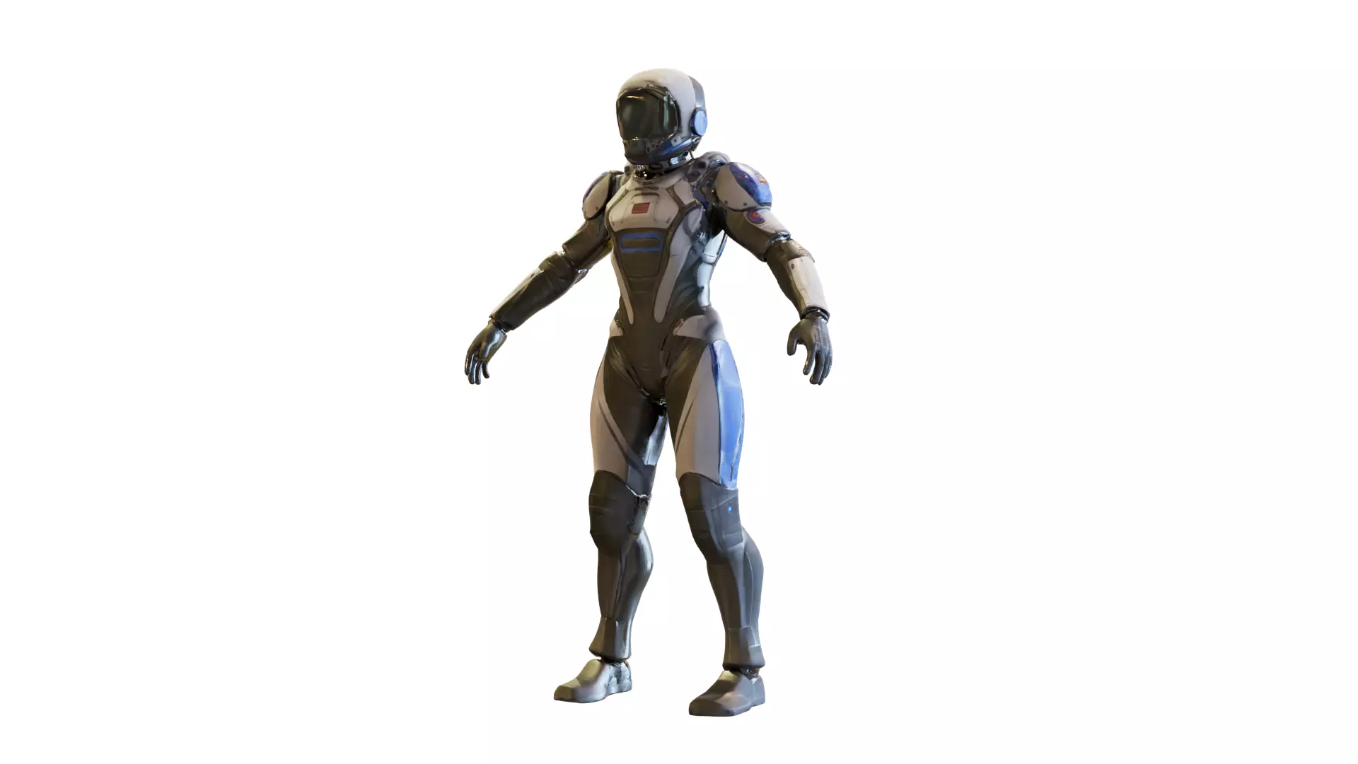 Sci-Fi Humanoid Robot Character 3D model_6