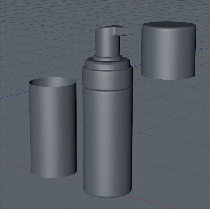 cosmetic Product bottle  3D Model  Low-poly 3D model_10