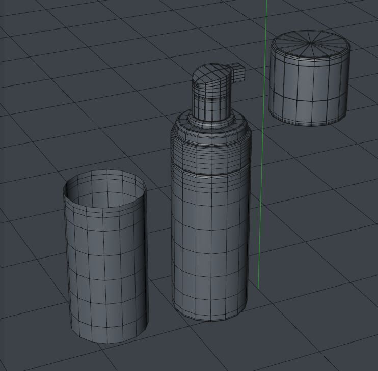 cosmetic Product bottle  3D Model  Low-poly 3D model_8