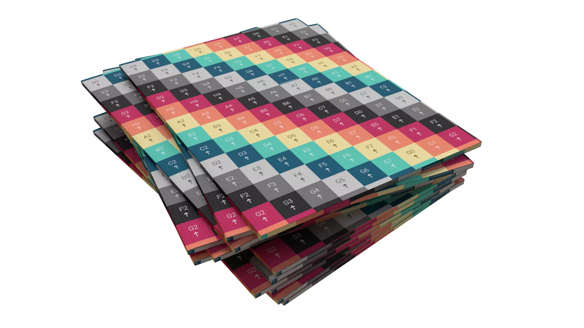 Stack of Nordic Interior Design Magazines Low-poly 3D model_7