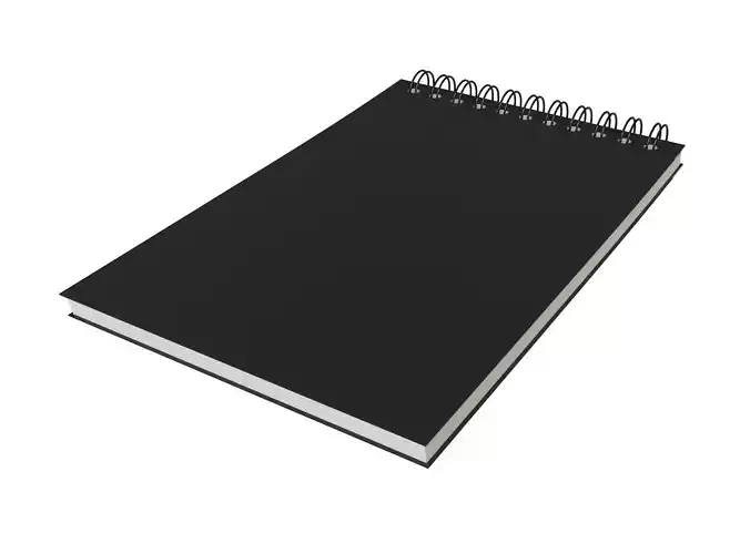 Minimalist Black Spiral Bound Notebook Sketchbook