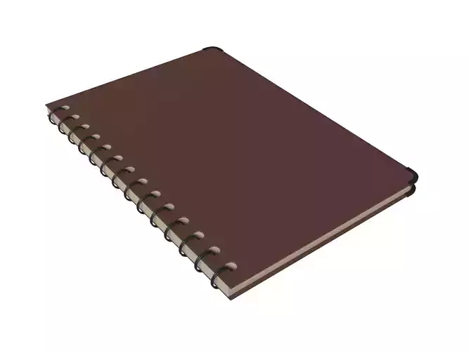 Simple Brown Spiral Bound Notebook Sketchbook