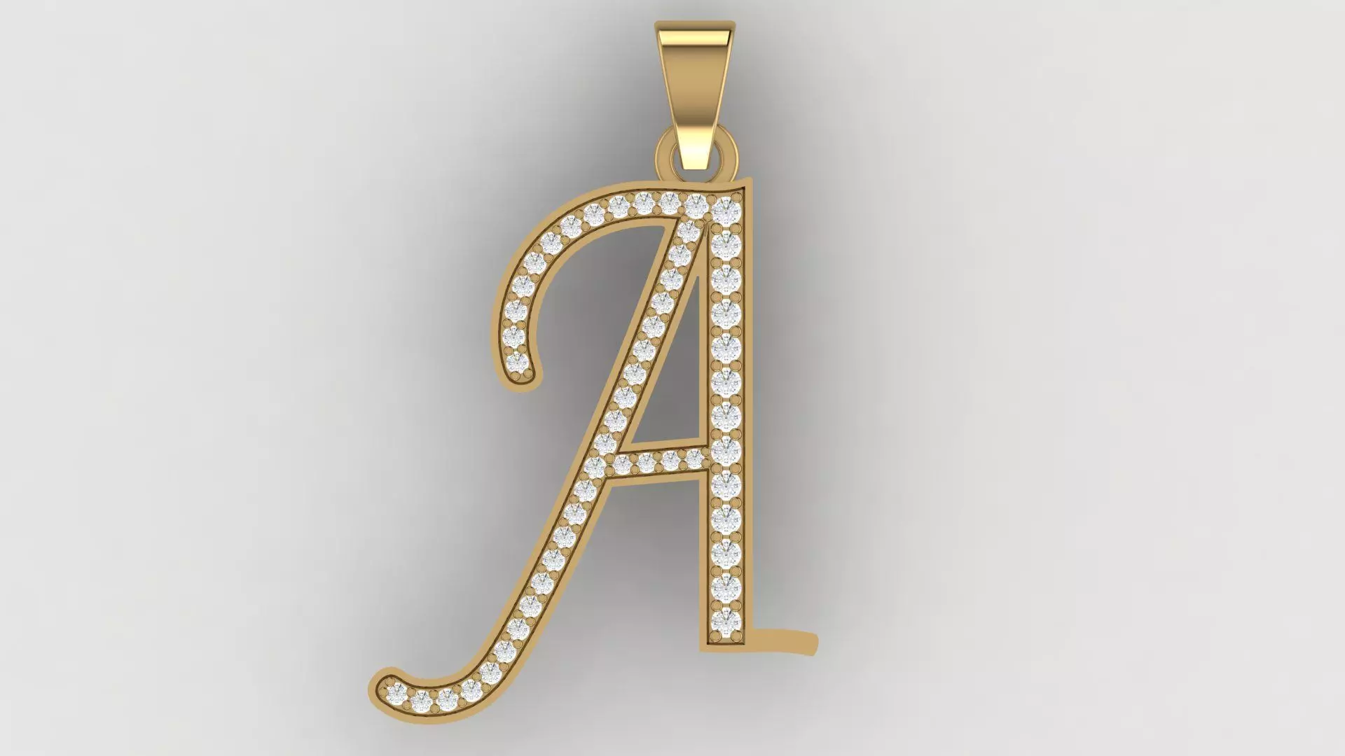 A letter pendent 3D print model