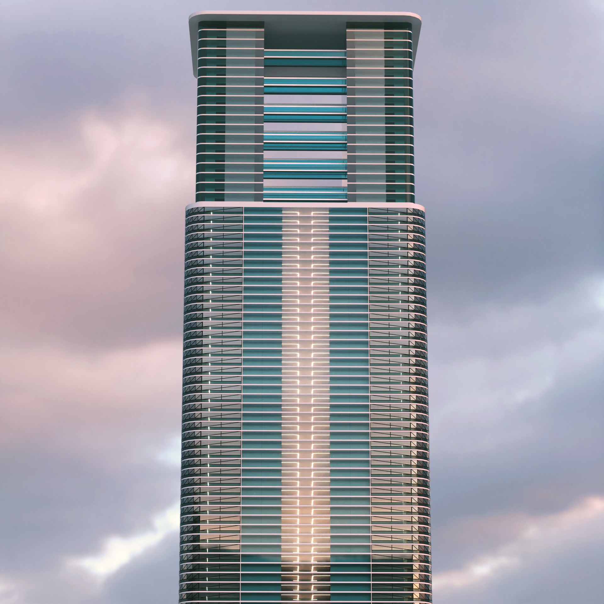 Modern Building Concept V302 3D model_16