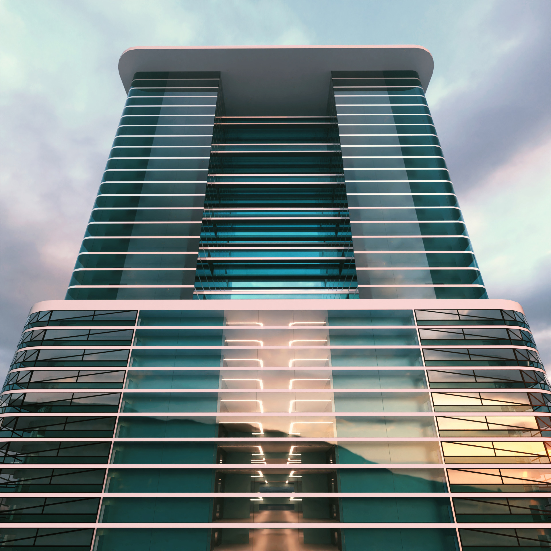 Modern Building Concept V302 3D model_11