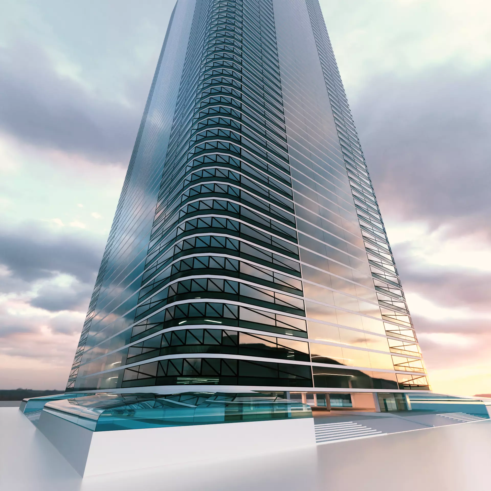 Modern Building Concept V302 3D model_0