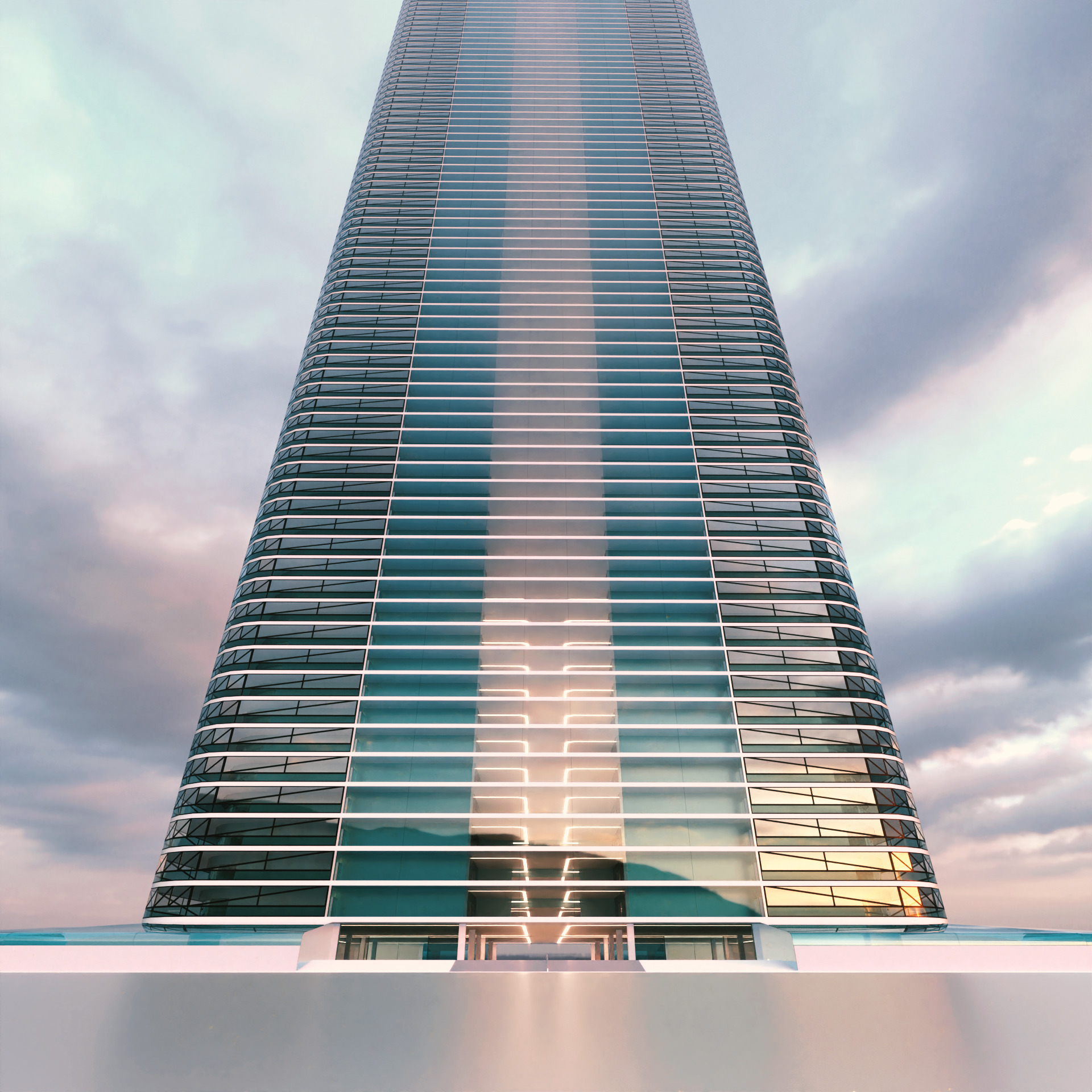 Modern Building Concept V302 3D model_6