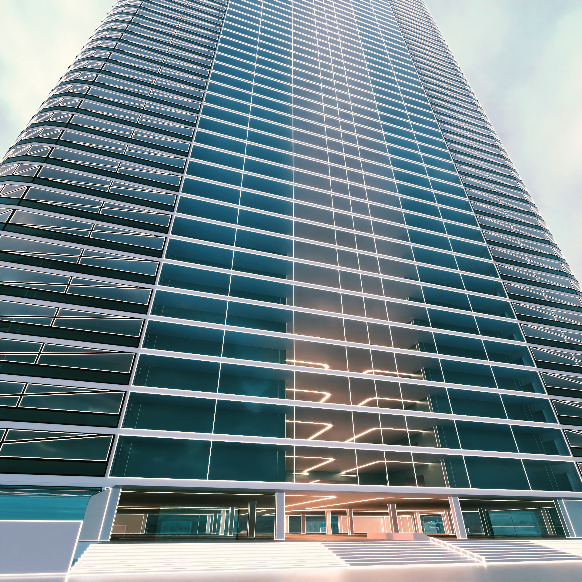 Modern Building Concept V302 3D model_18