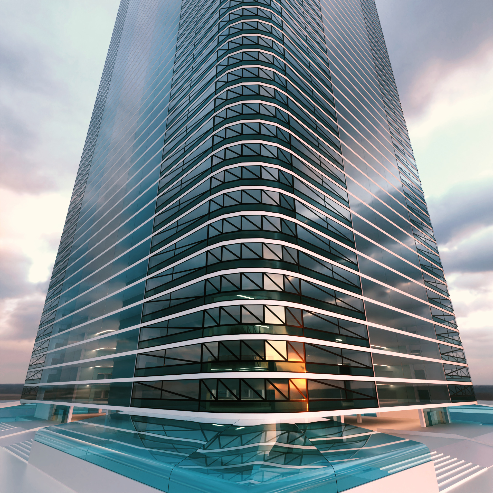 Modern Building Concept V302 3D model_3