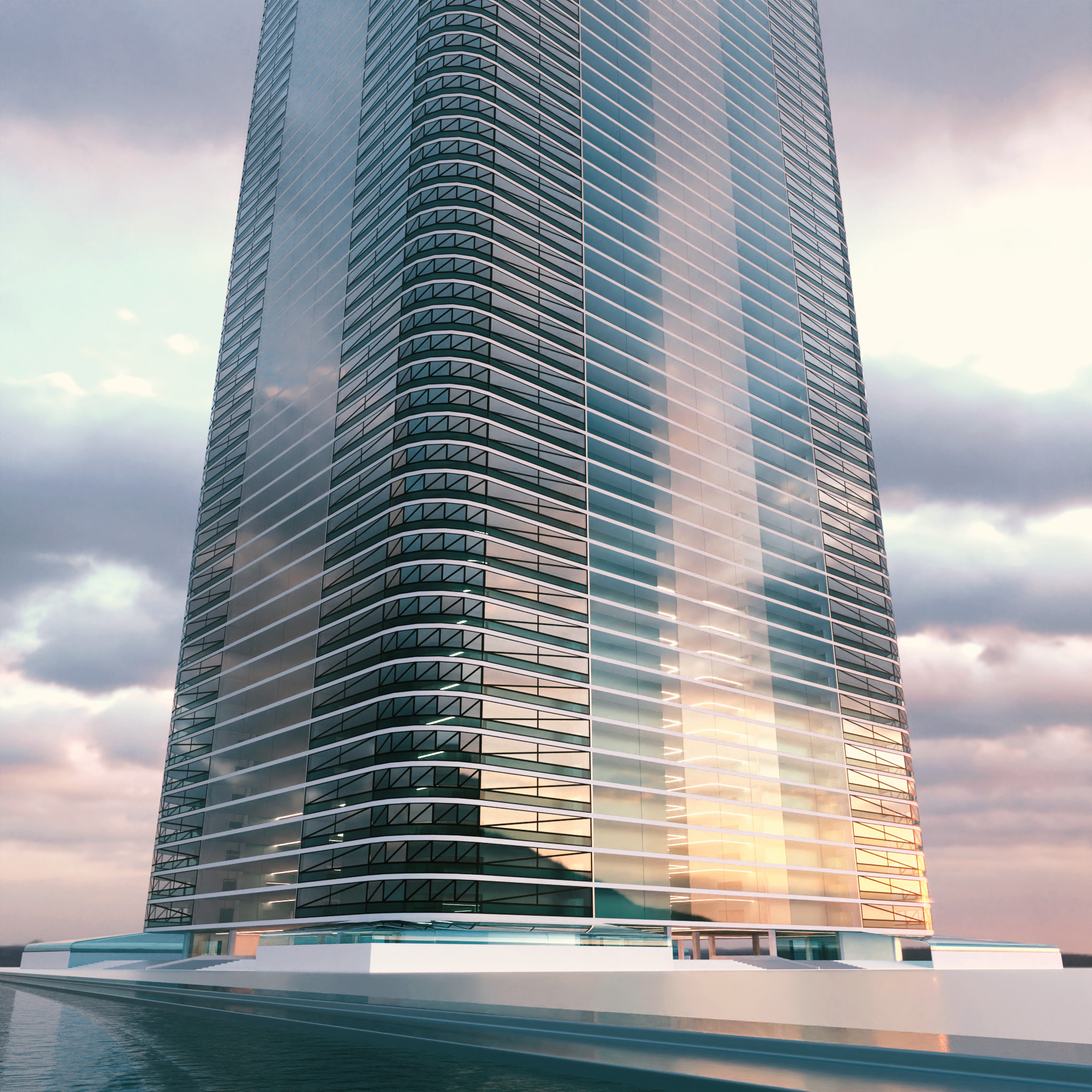 Modern Building Concept V302 3D model_4