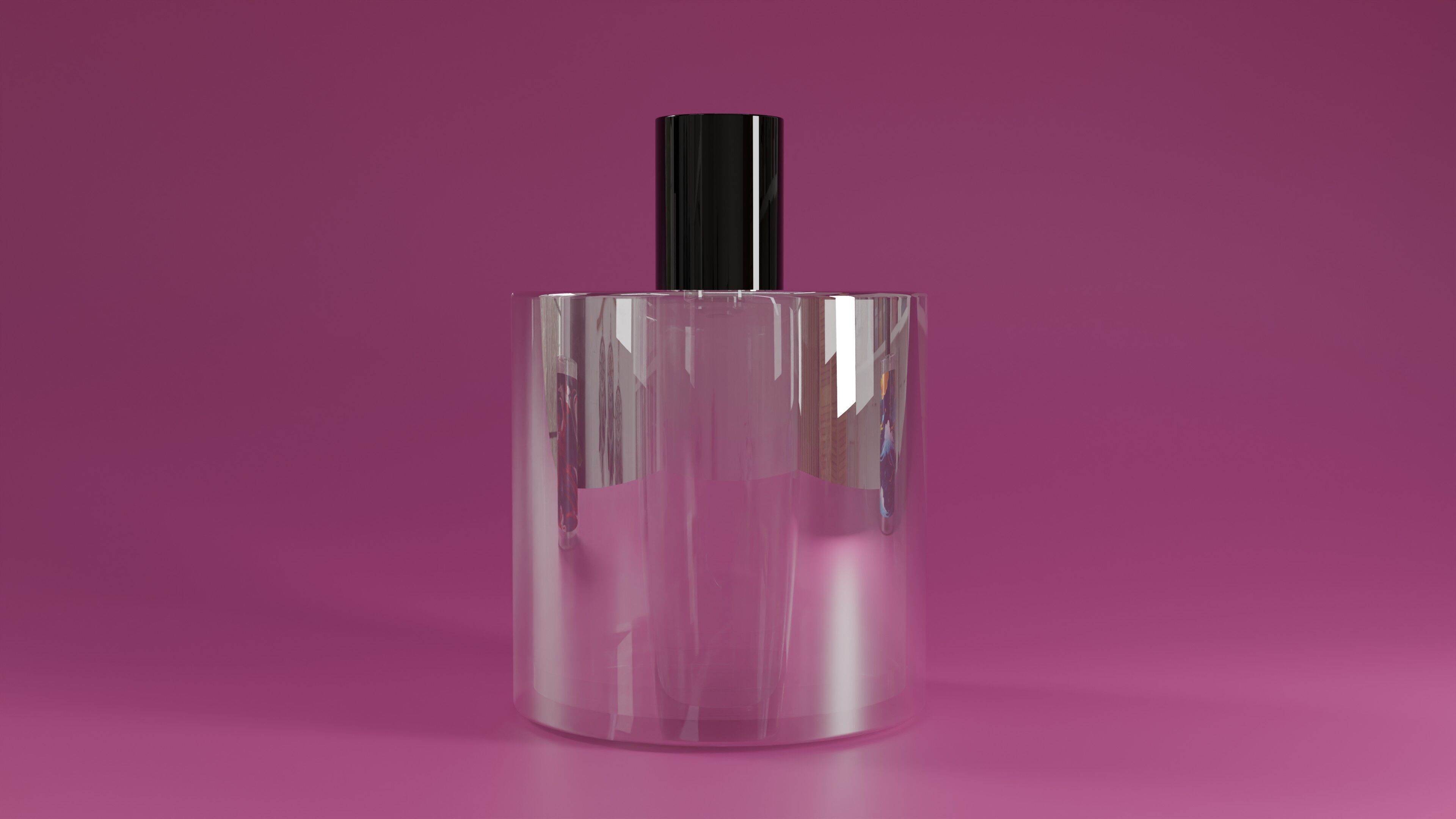 Colorful Designer Transparent Perfume Bottles Low-poly 3D model_3