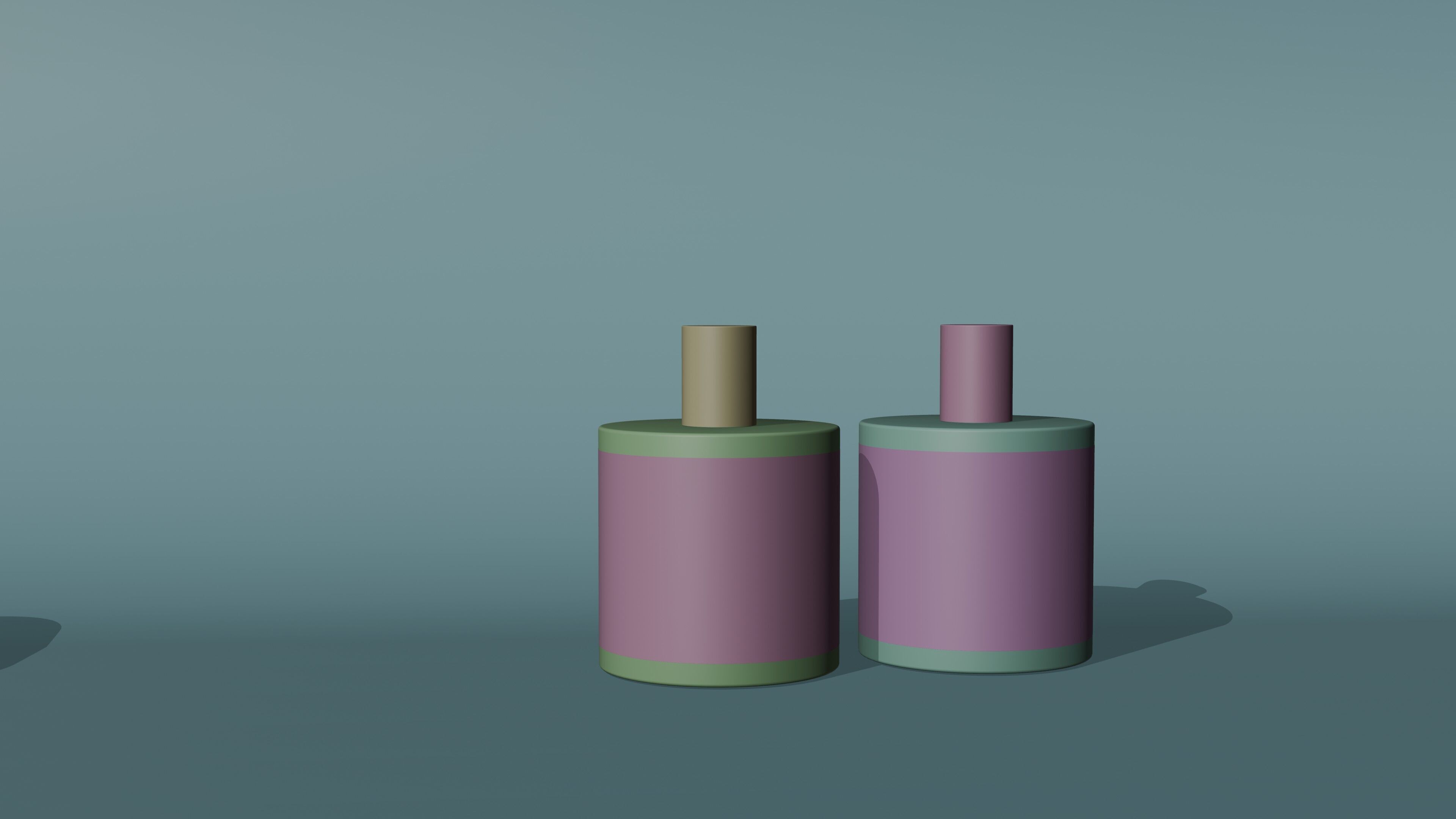 Colorful Designer Transparent Perfume Bottles Low-poly 3D model_5