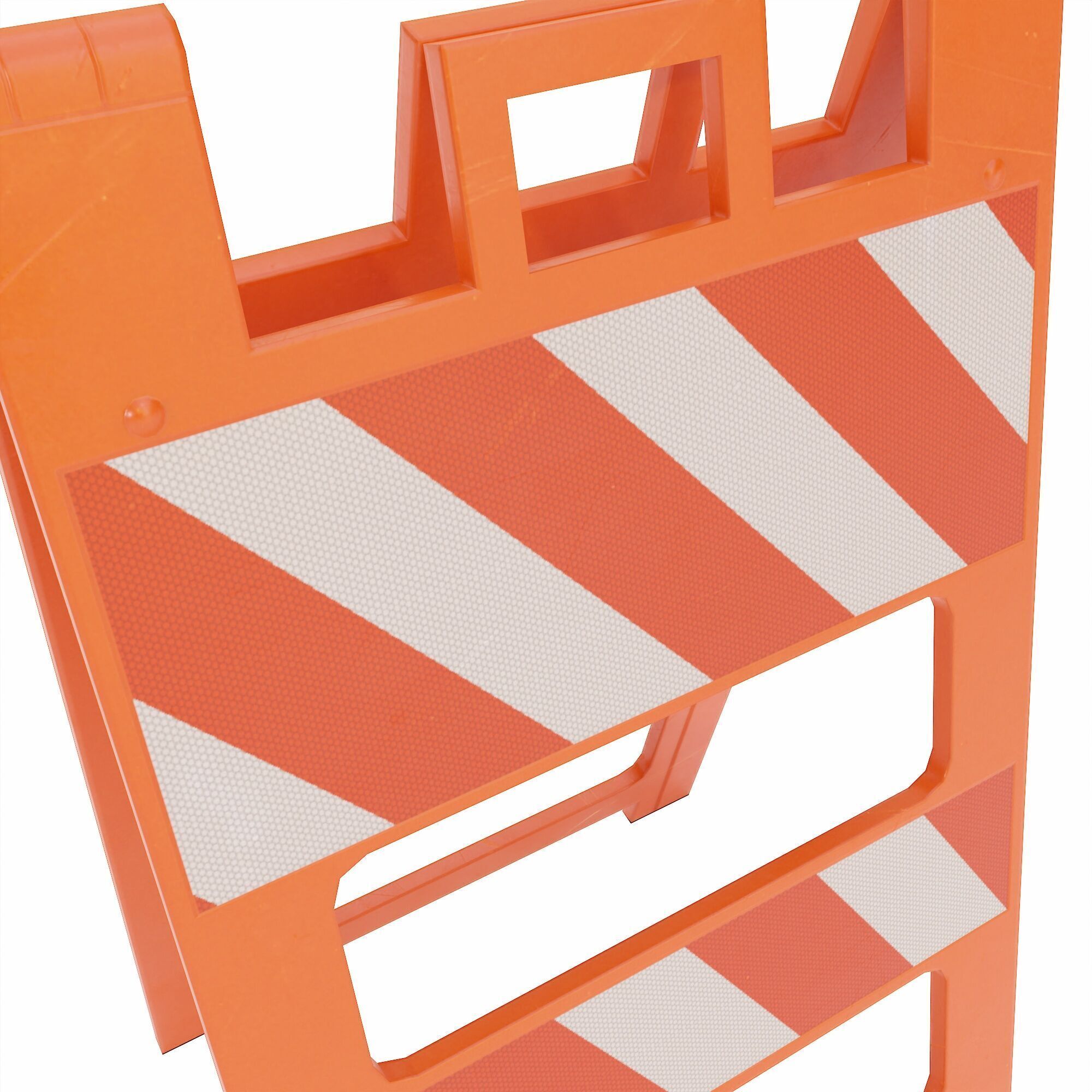 Plastic Barricade lowpoly 3d model Low-poly 3D model_5