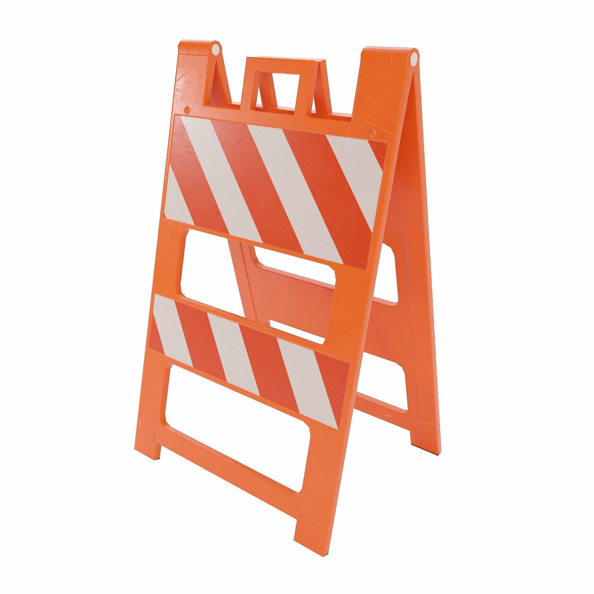 Plastic Barricade lowpoly 3d model Low-poly 3D model_2