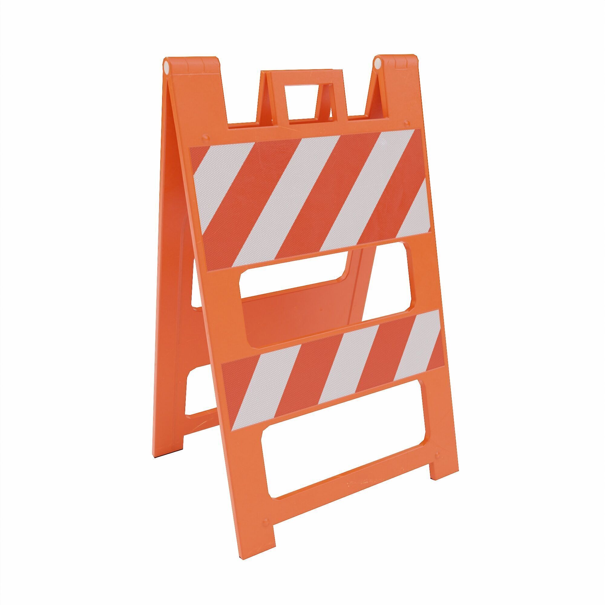 Plastic Barricade lowpoly 3d model Low-poly 3D model_3