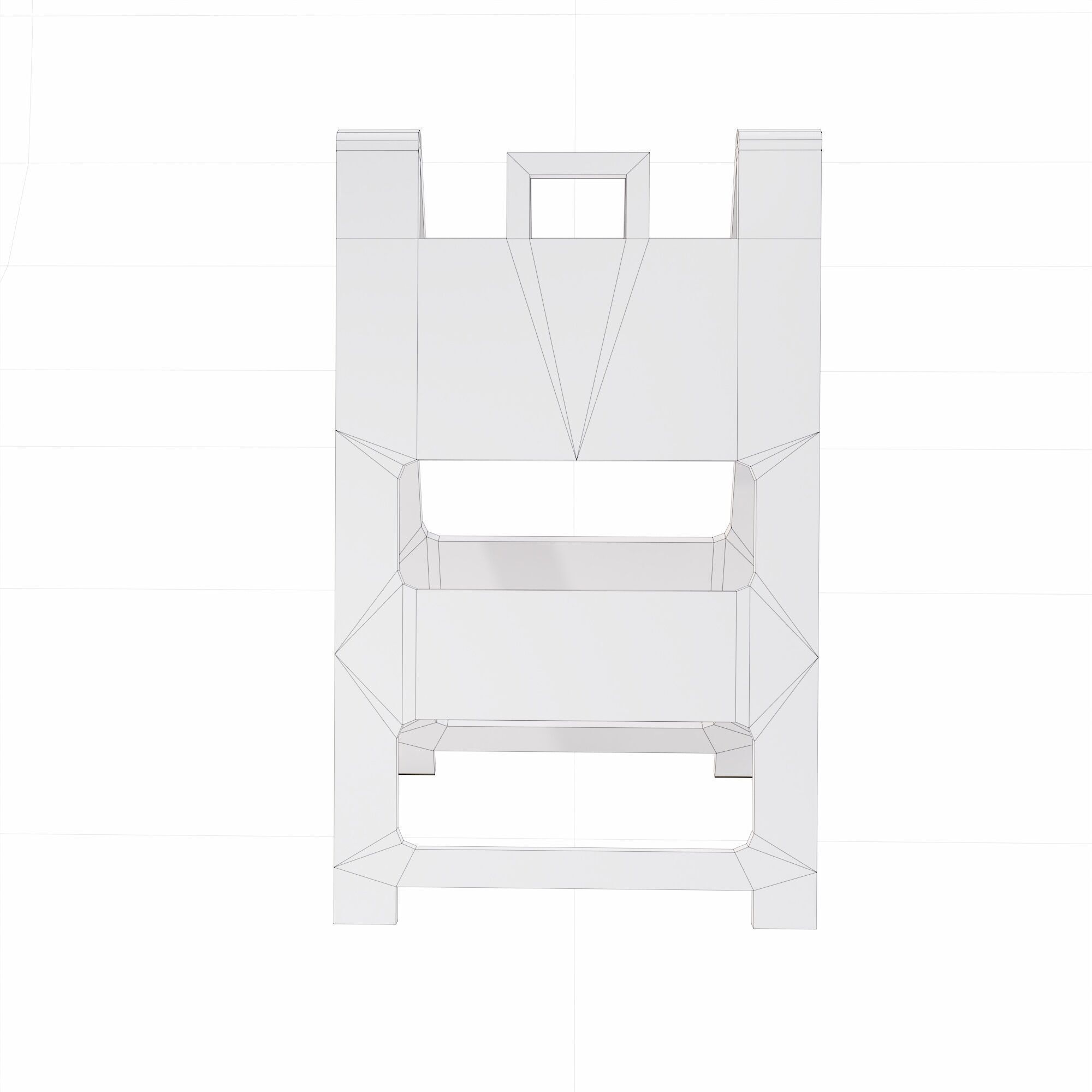 Plastic Barricade lowpoly 3d model Low-poly 3D model_6