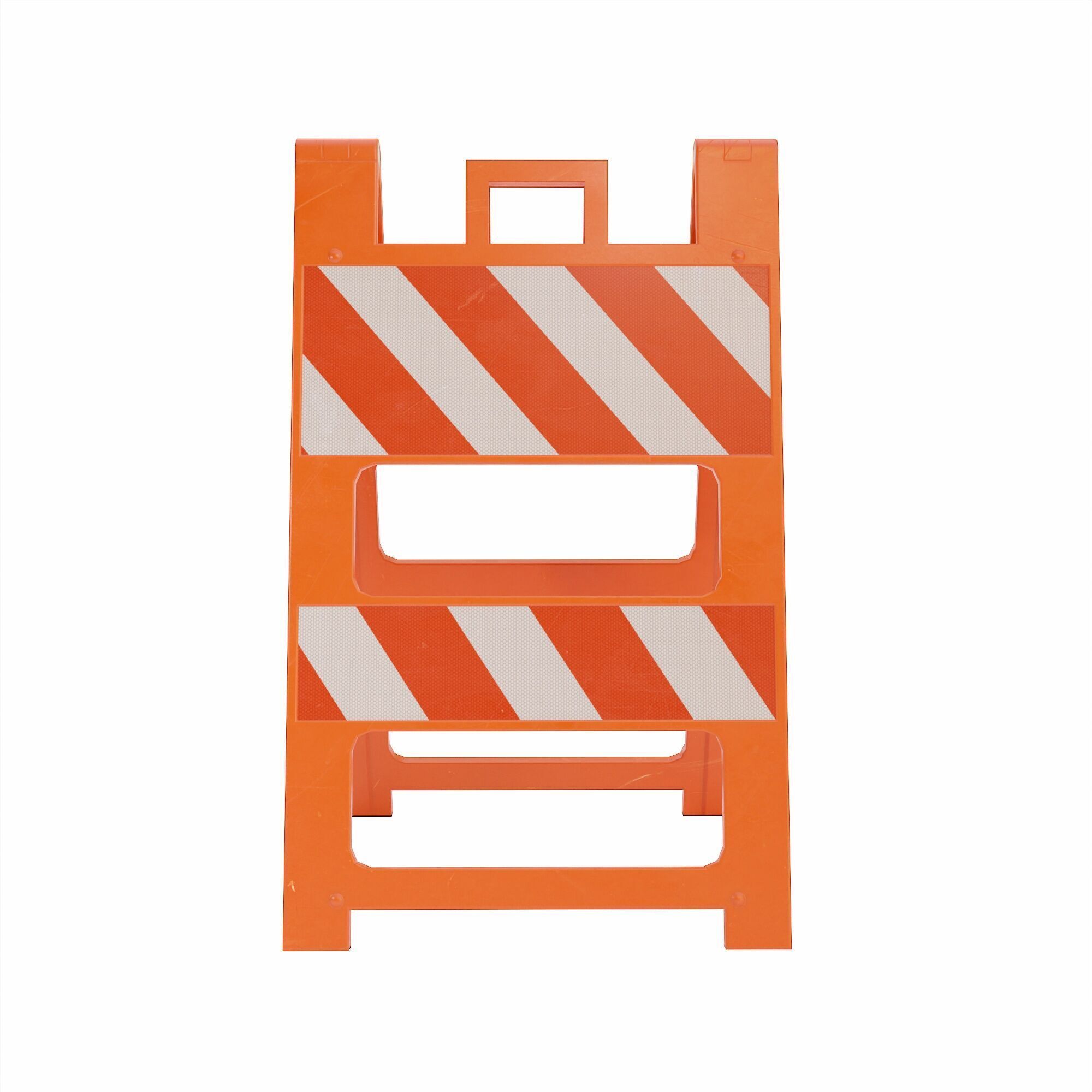 Plastic Barricade lowpoly 3d model Low-poly 3D model_1