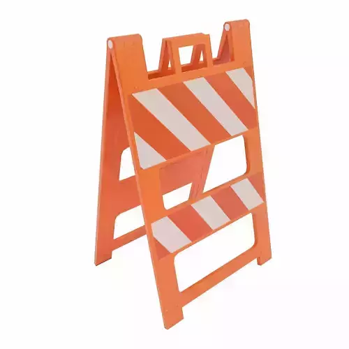 Plastic Barricade lowpoly 3d model