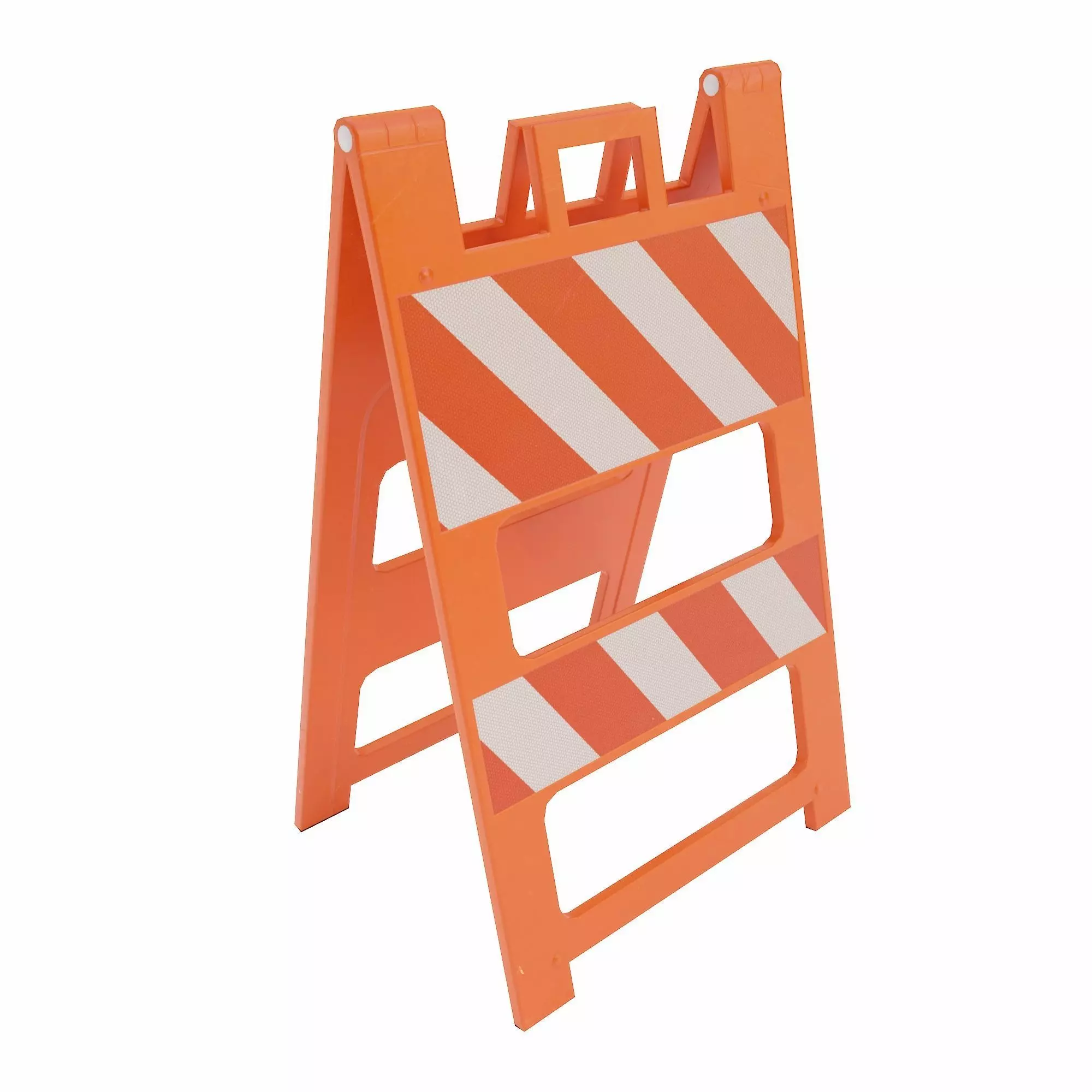 Plastic Barricade lowpoly 3d model Low-poly 3D model_0