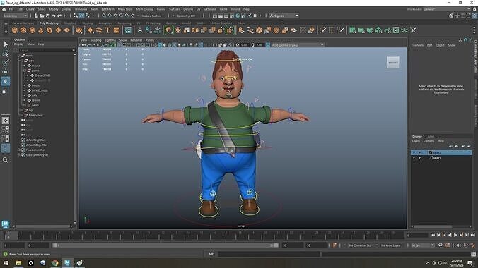DAVID RIG 3D model