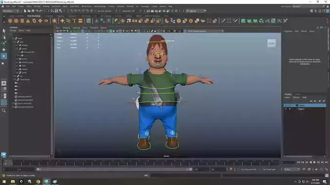 DAVID RIG 3D model