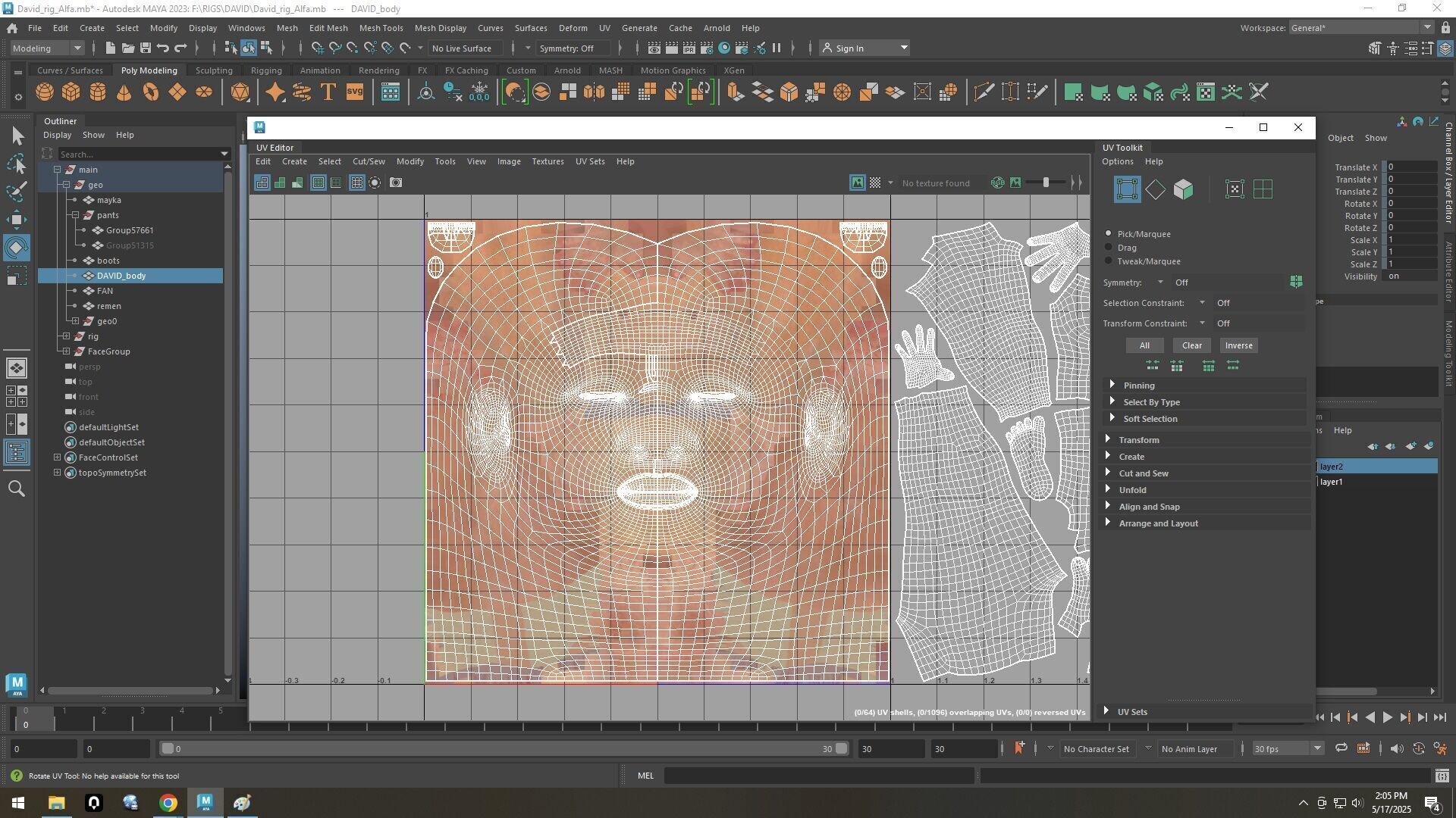 DAVID RIG 3D model_3