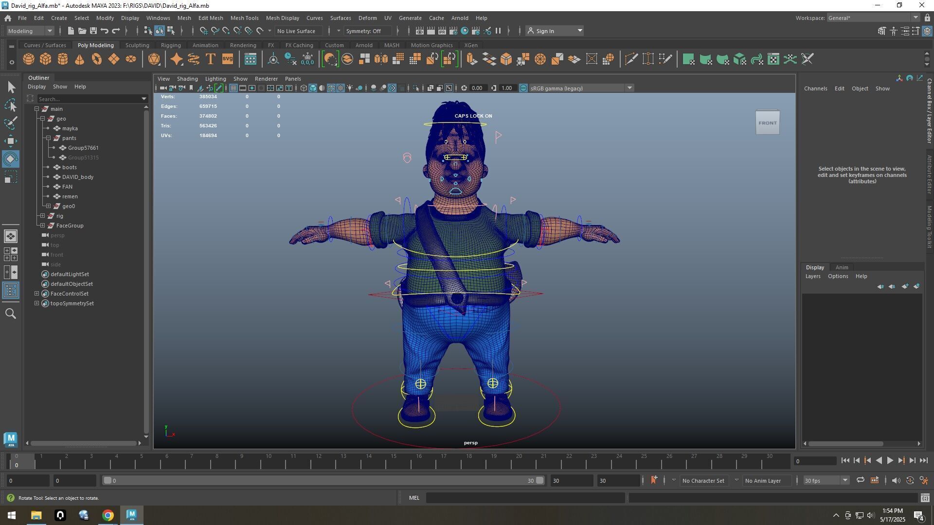 DAVID RIG 3D model_1