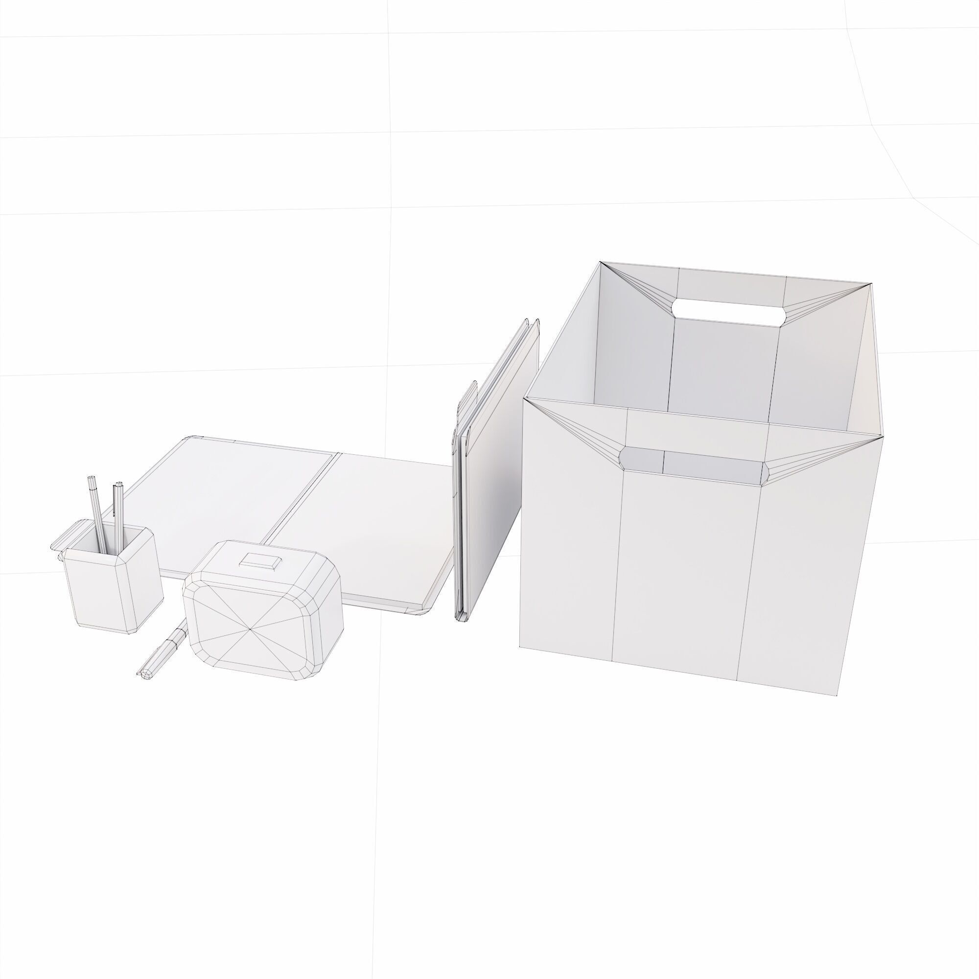 Office items lowpoly 3d model Low-poly 3D model_8