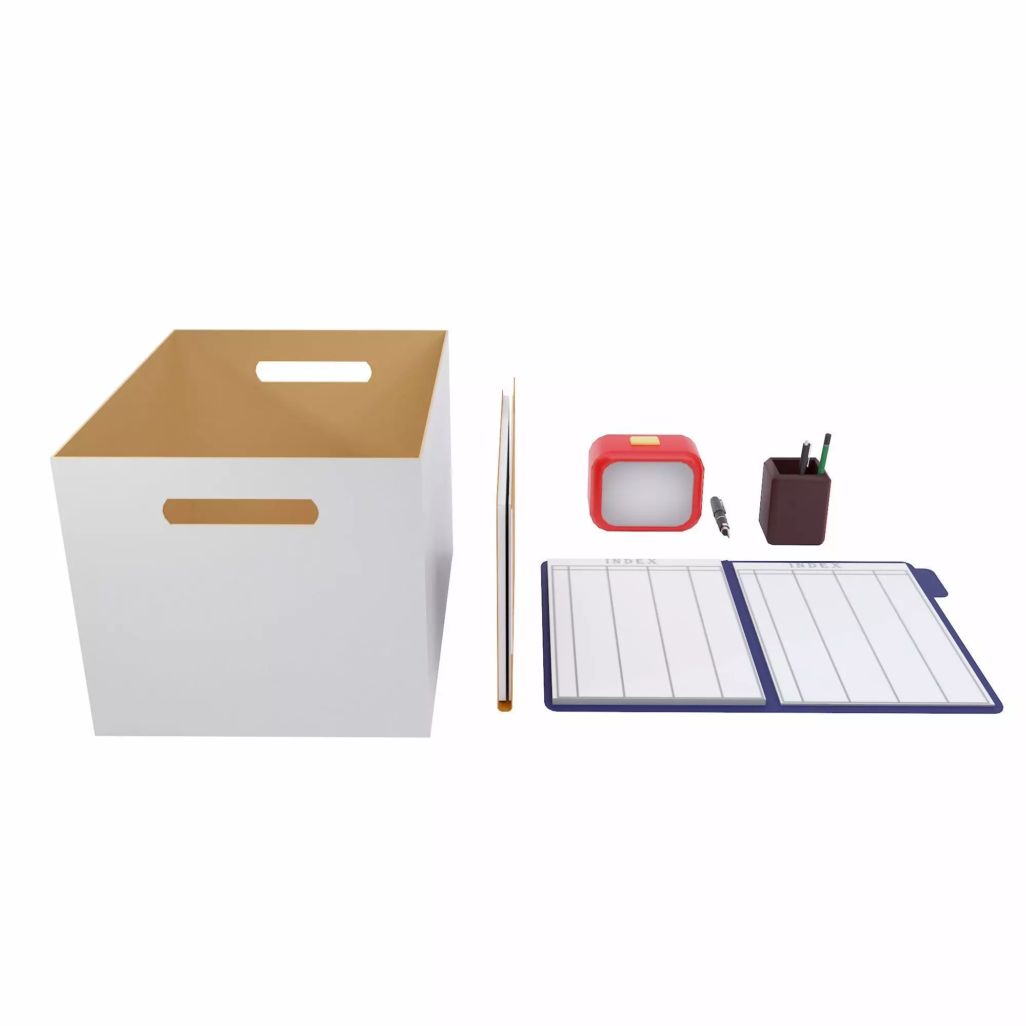 Office items lowpoly 3d model Low-poly 3D model_0