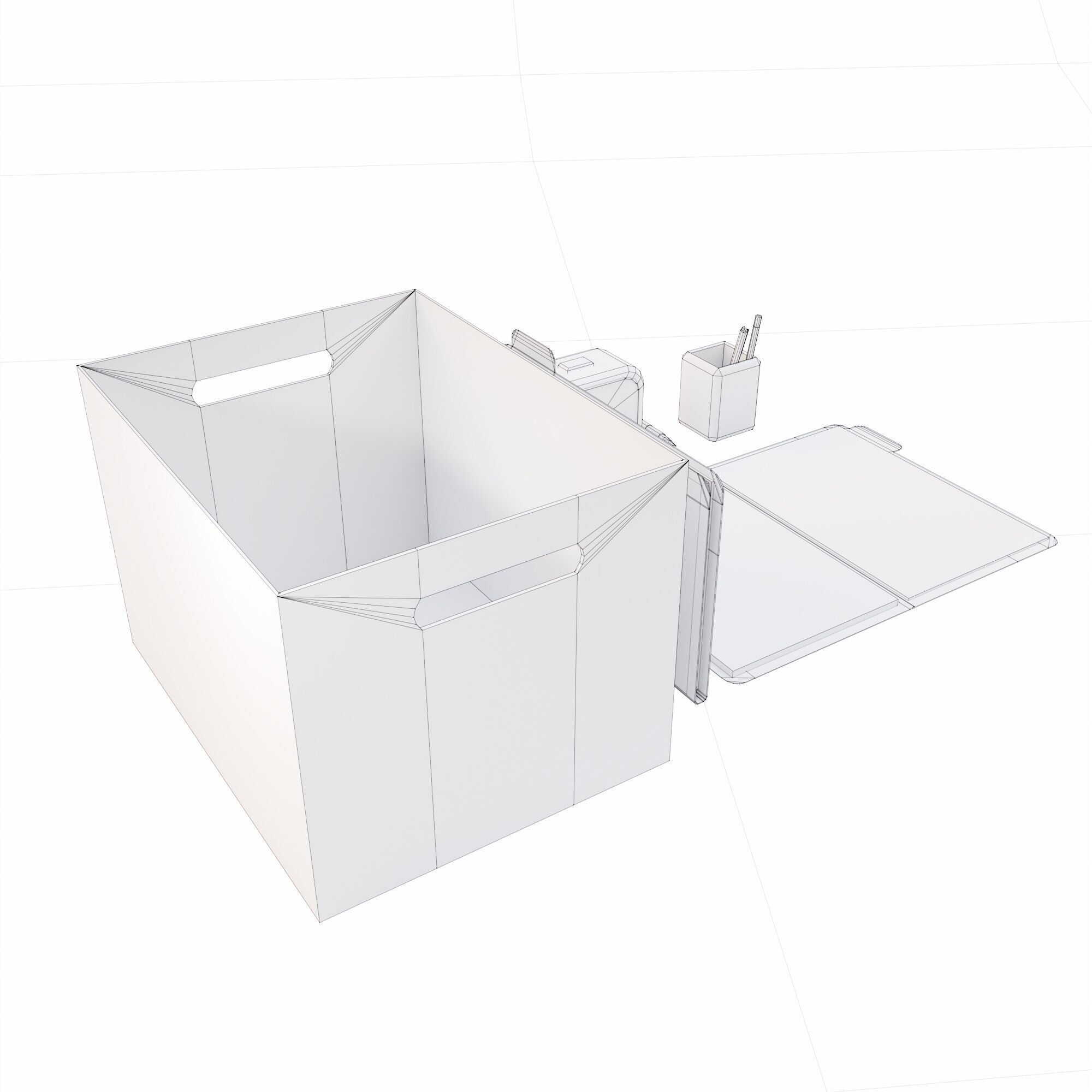 Office items lowpoly 3d model Low-poly 3D model_7