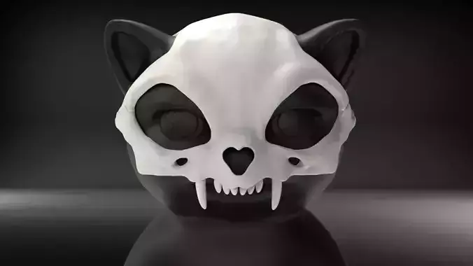 Cat Skull hat STL for 3D print model
