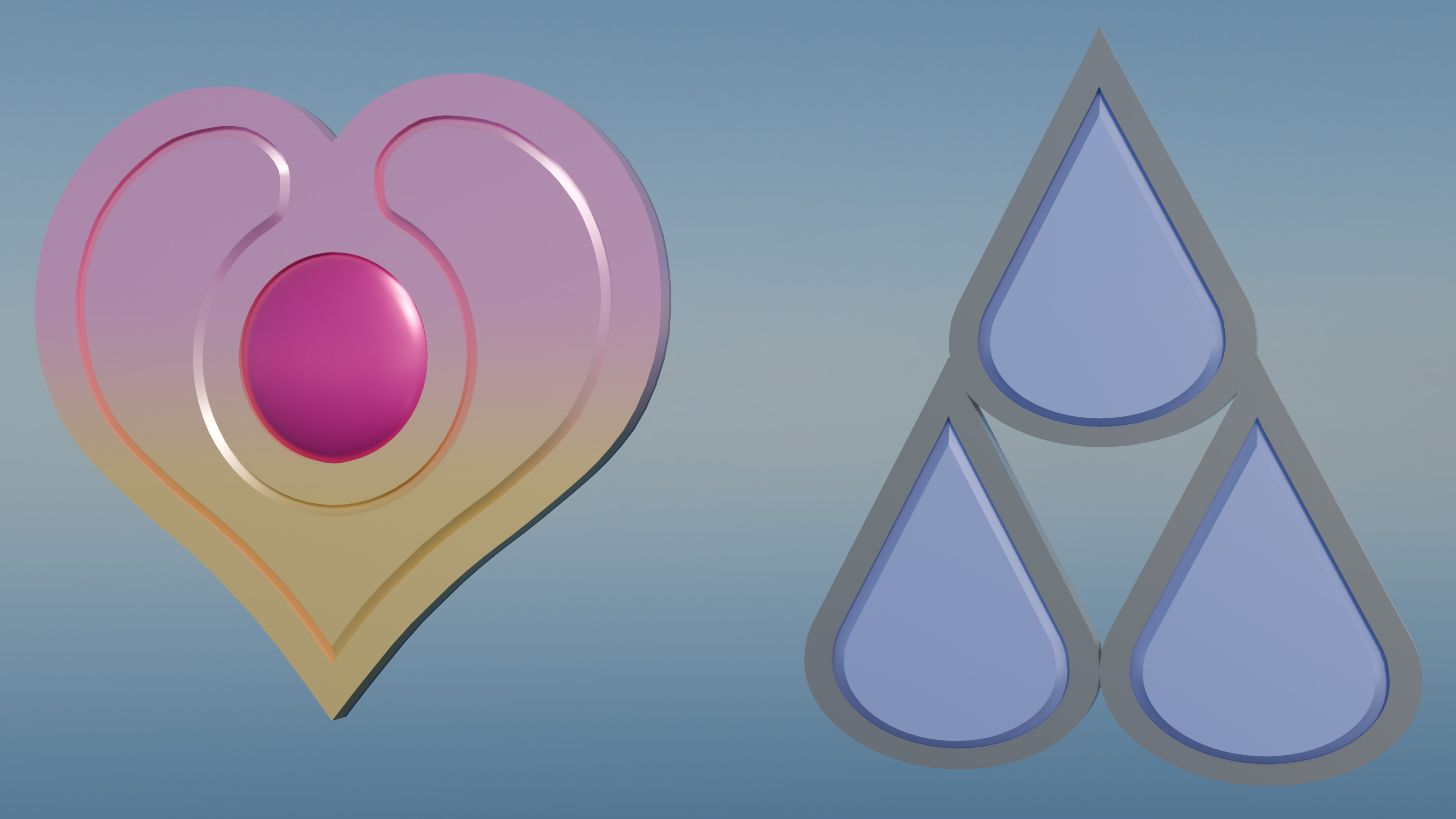 Pokemon Hoenn Gym Badges Low-poly 3D model_19