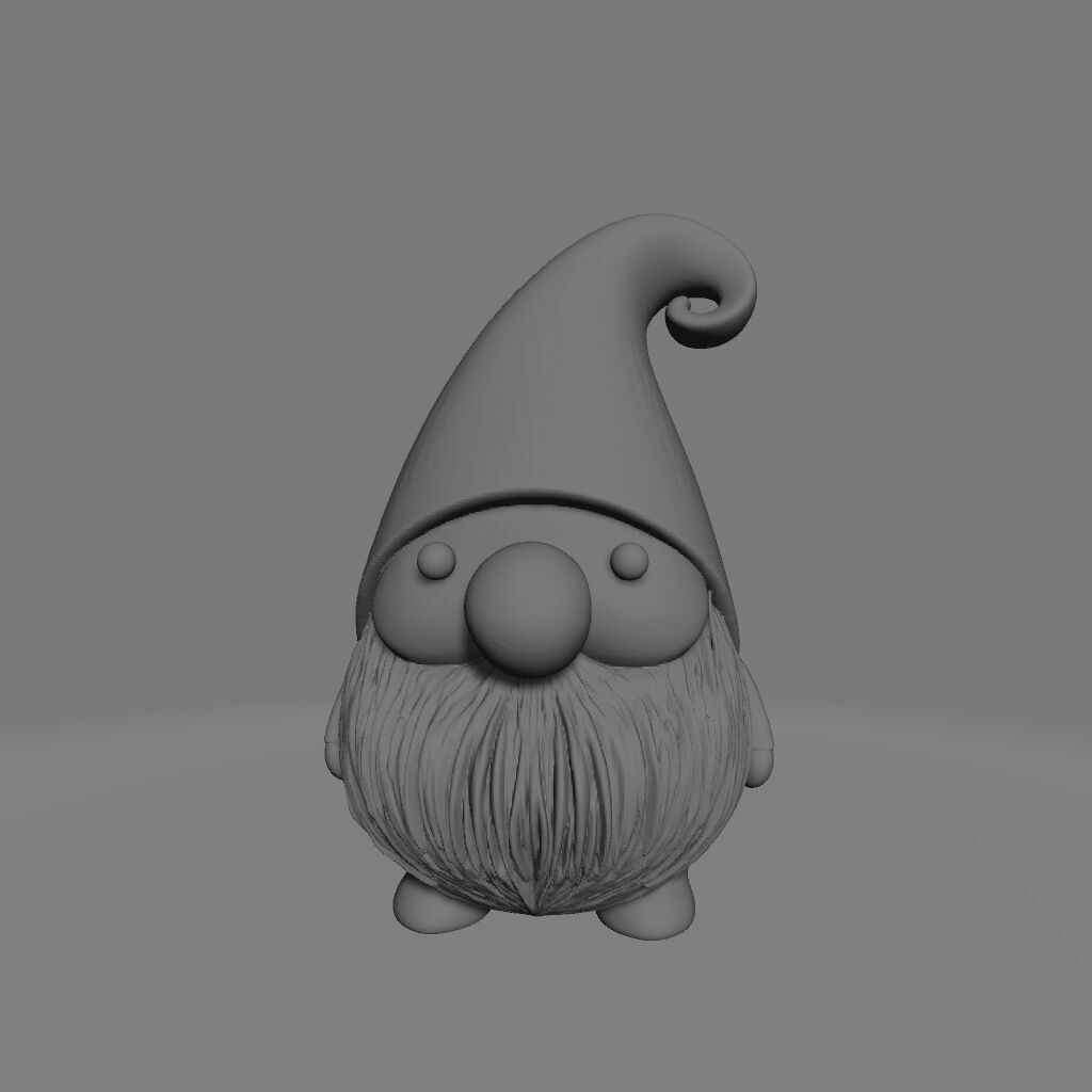 Whimsical Gnome Charm 3D print model_1