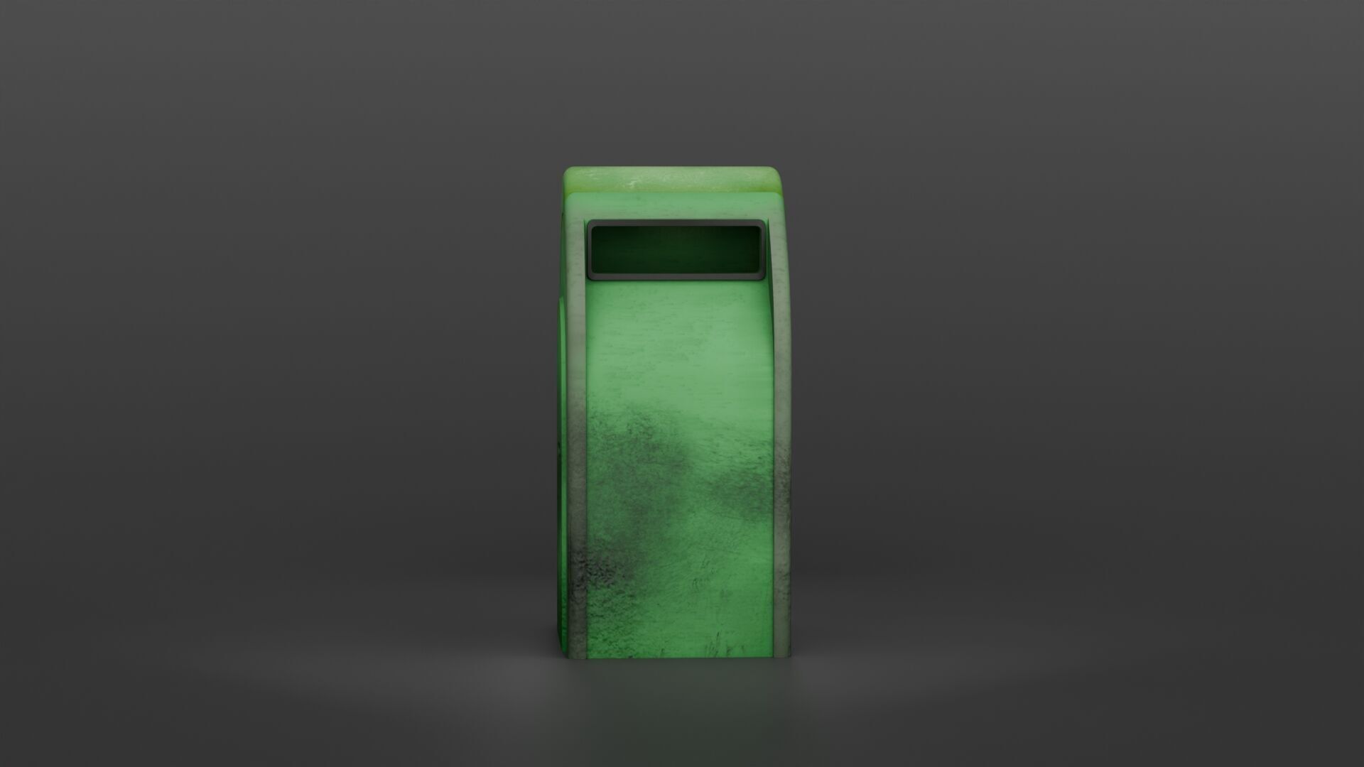 Aged Japanese Trash Can Game Ready PBR Model Low-poly 3D model_1