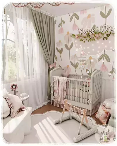 Spring Baby Room Blender Scene