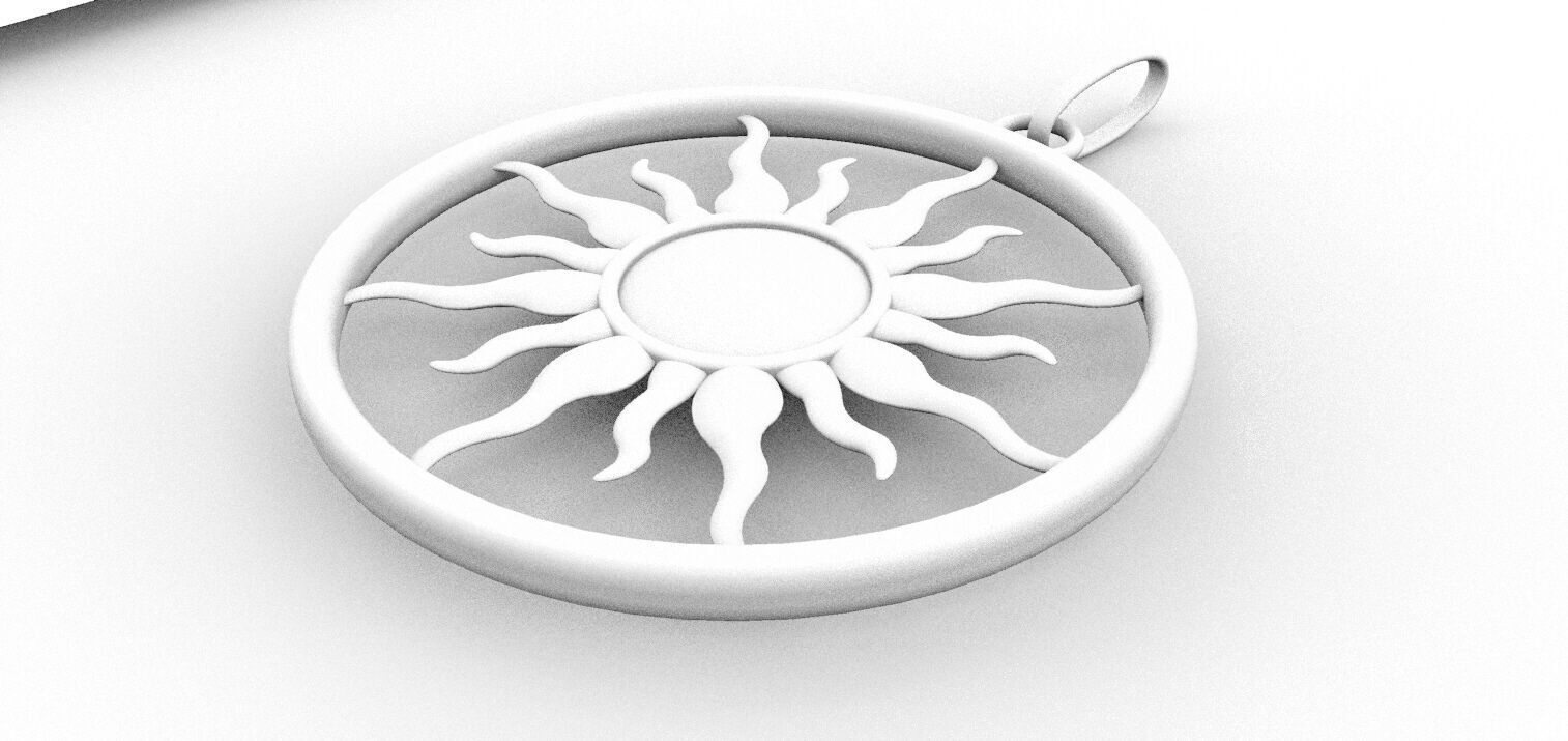 Sun pendant 3D print model_1