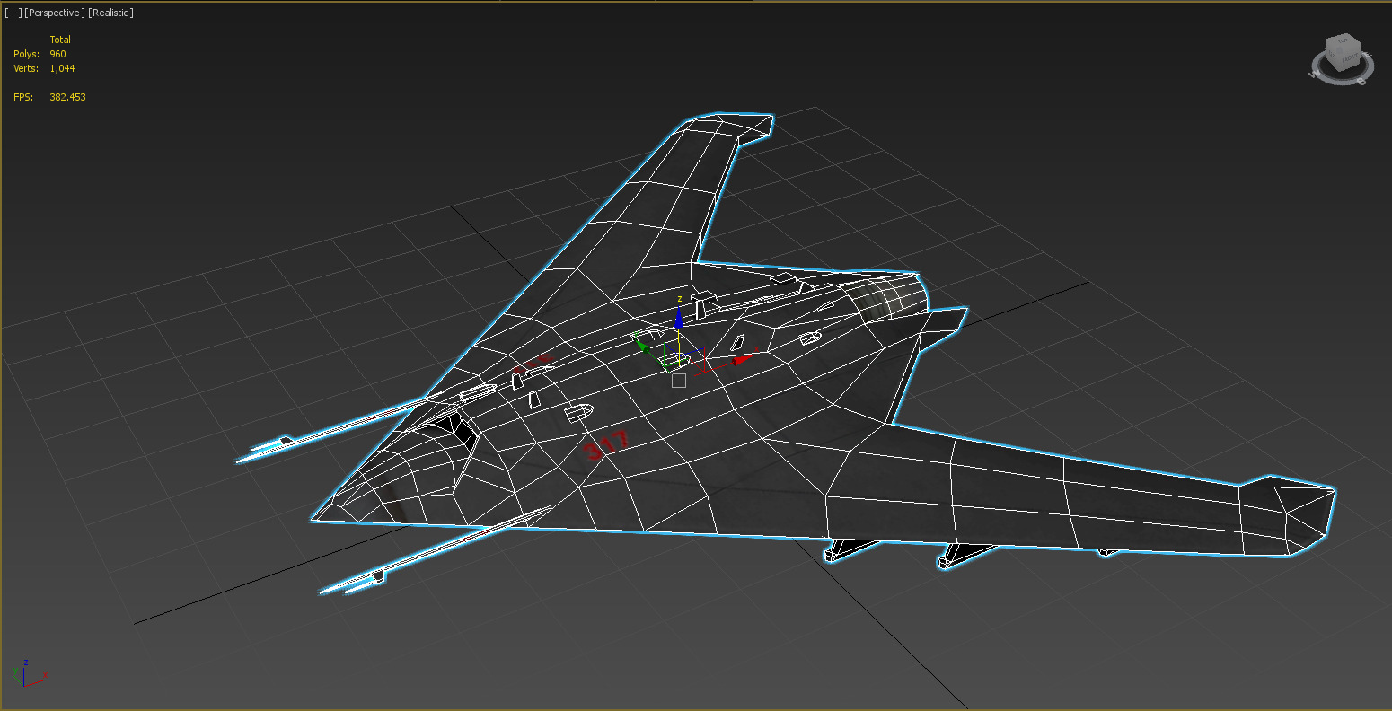 Sukhoi S-70 Low-poly 3D model_8