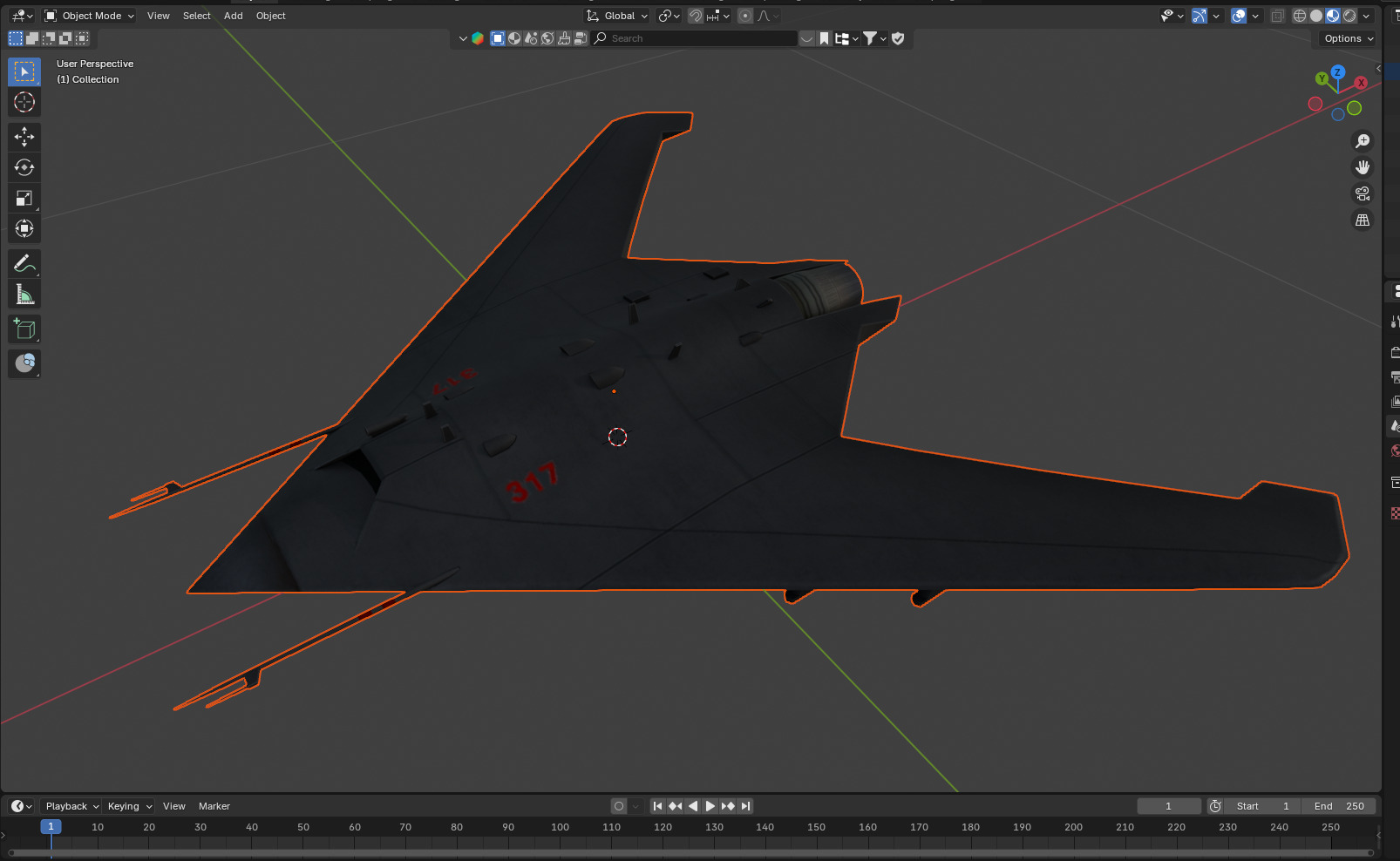 Sukhoi S-70 Low-poly 3D model_11