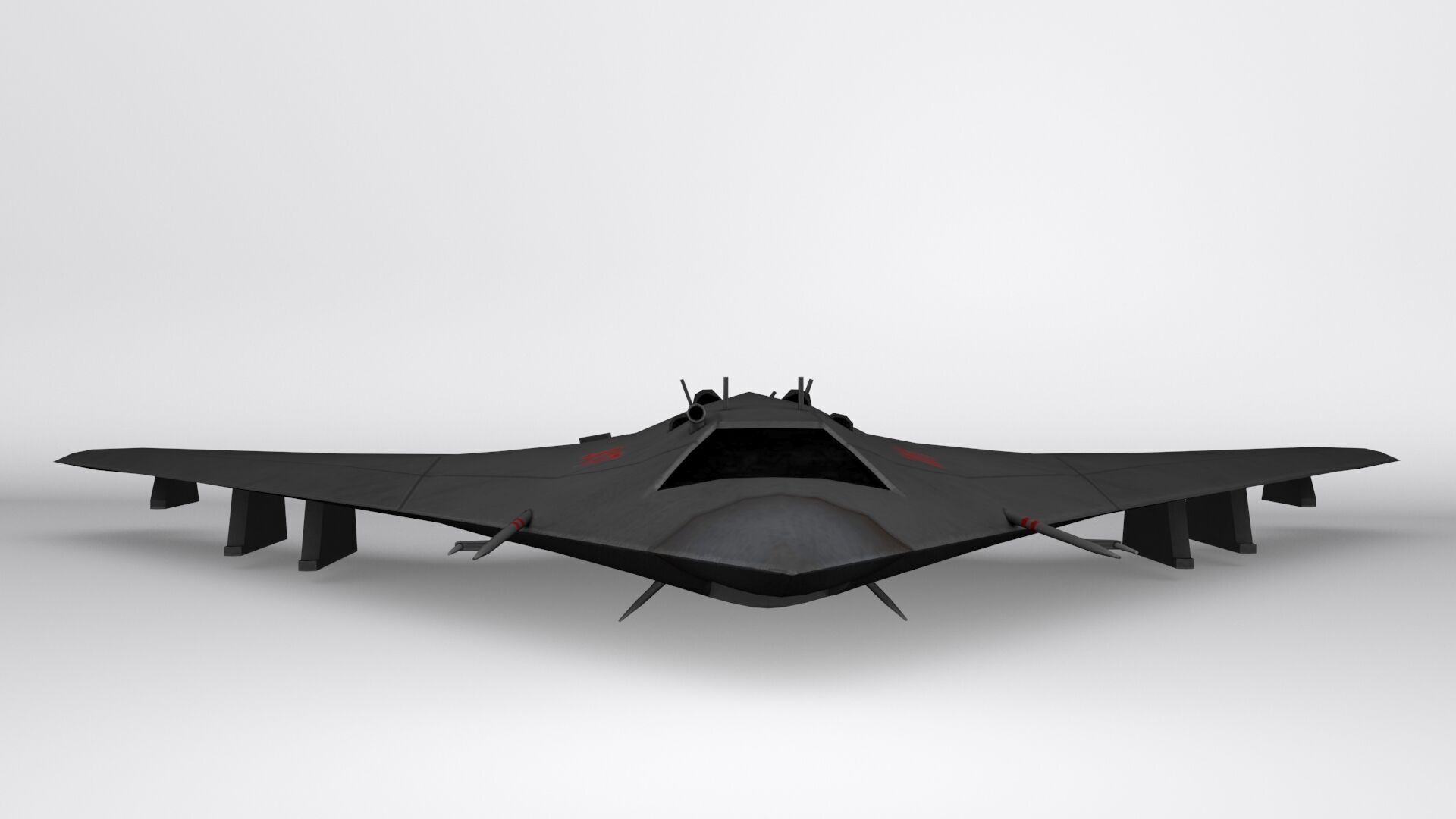 Sukhoi S-70 Low-poly 3D model_4