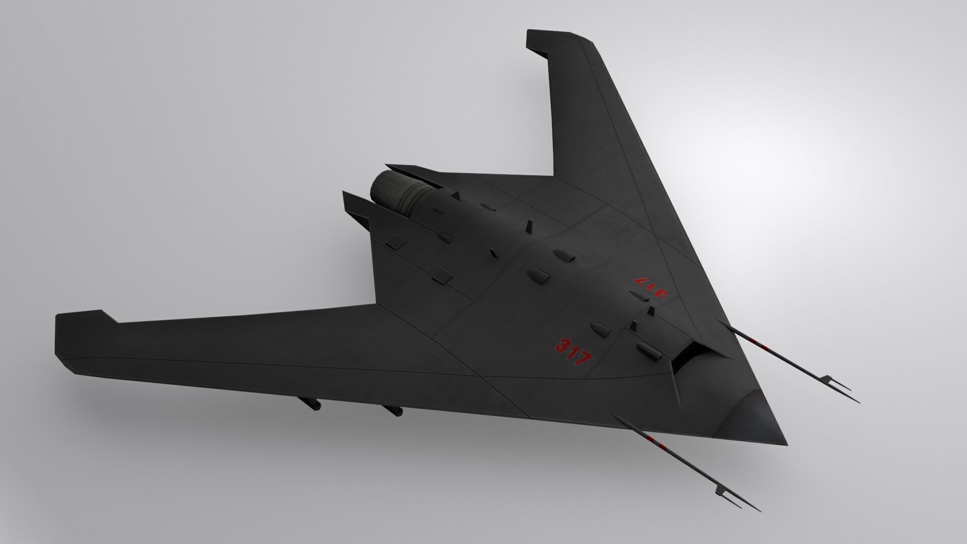 Sukhoi S-70 Low-poly 3D model_1