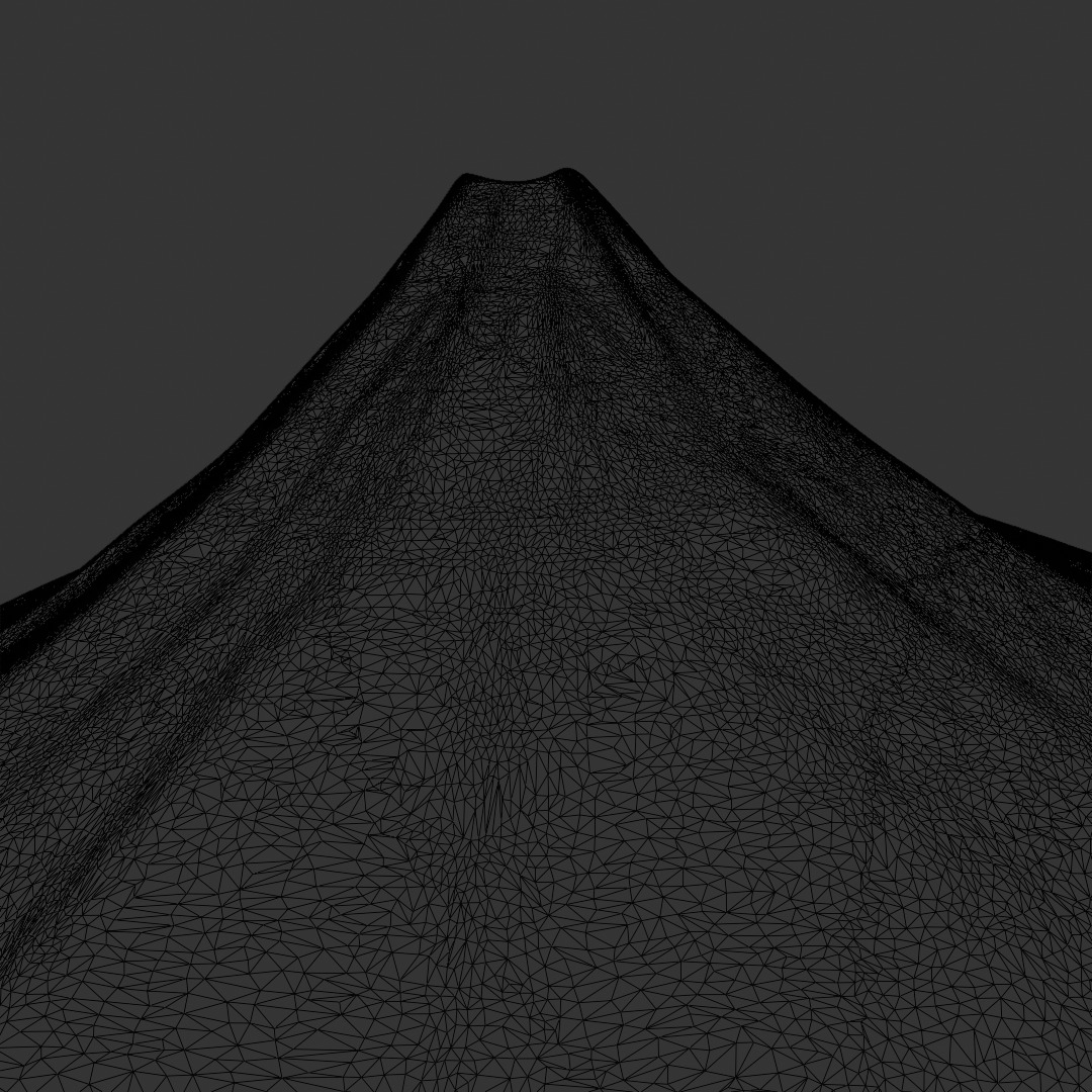 Electric Volcano Mountain Stylized Texture  3D model_5