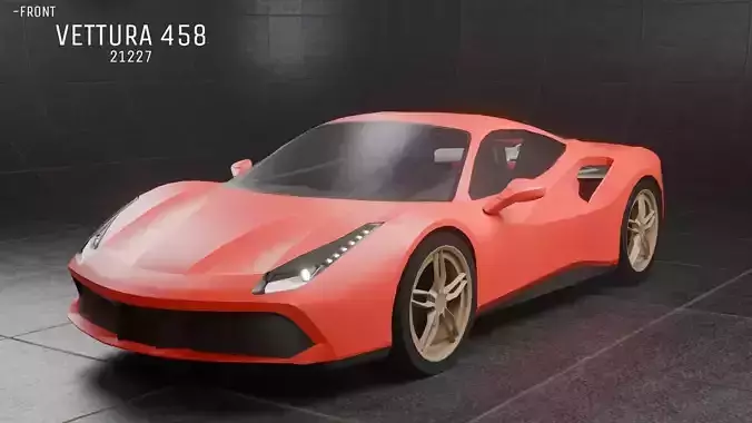 Ferrari 458 Low poly 