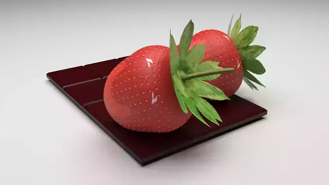 Chocolate and Strawberry 3D model