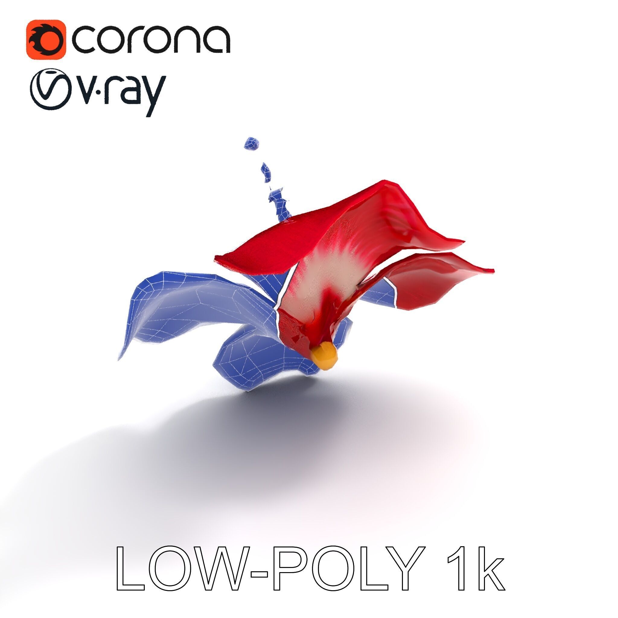 Realistic Hibiscus Flower D Model Pack Low-poly 3D model_34