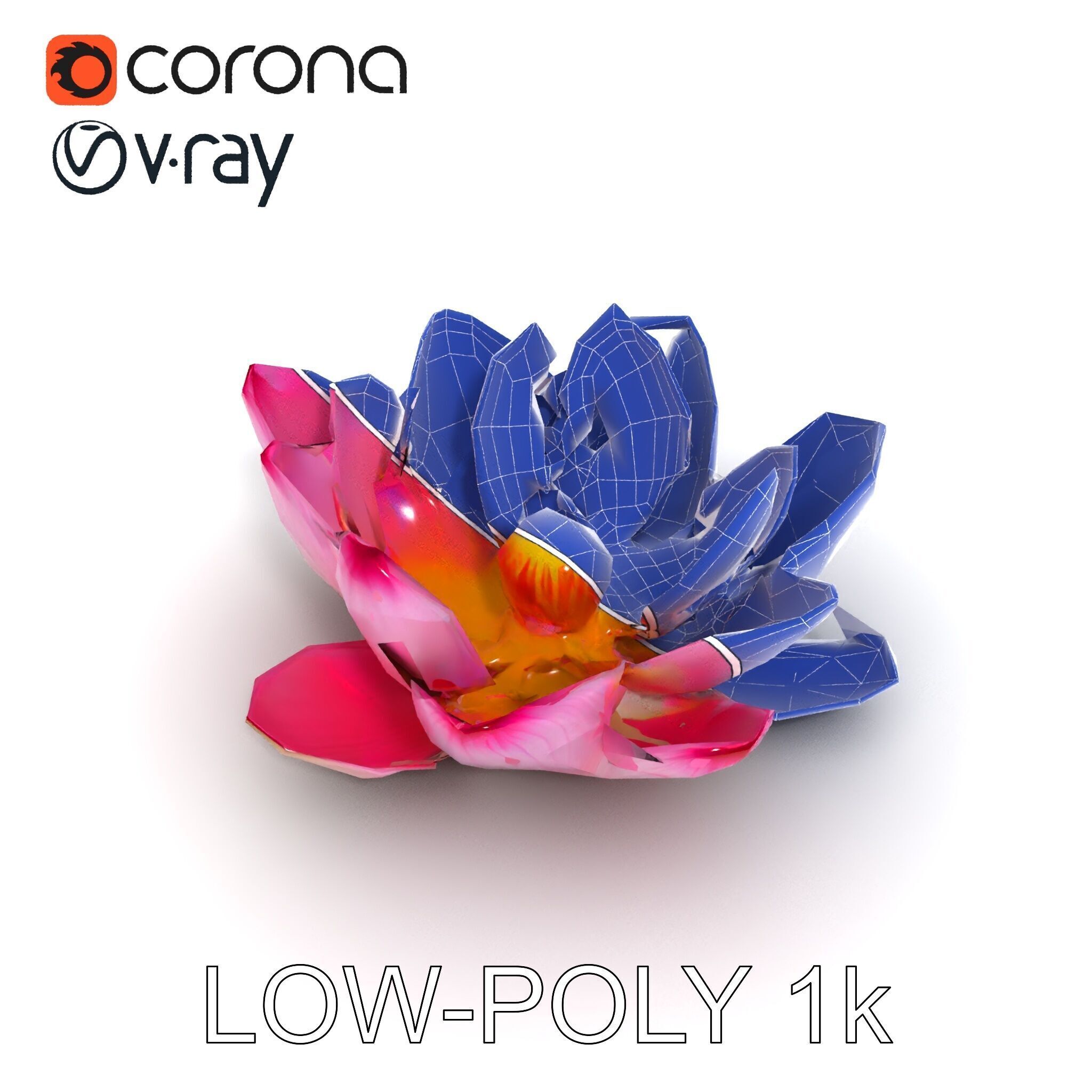 Lotus Flower Model Pack  Detailed Botanical Collection Low-poly 3D model_15