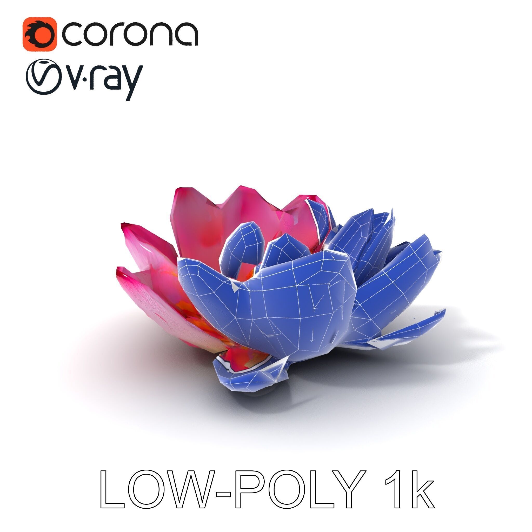 Lotus Flower Model Pack  Detailed Botanical Collection Low-poly 3D model_25