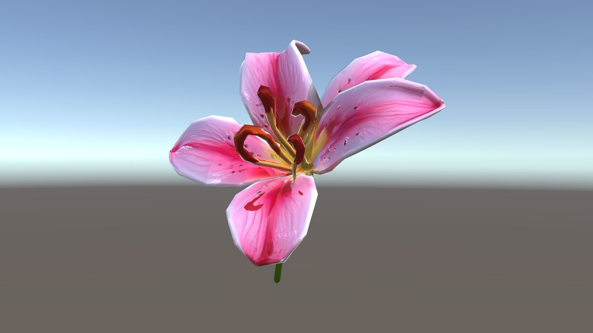 Realistic Pink Lily Flower D Model Pack Low-poly 3D model_29