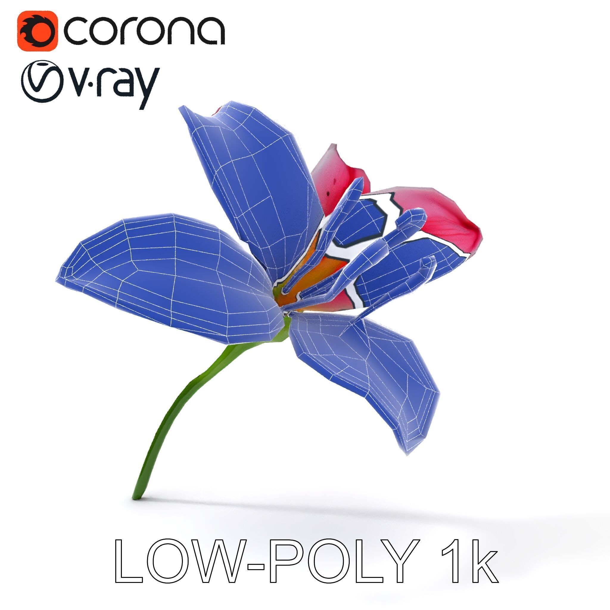 Realistic Pink Lily Flower D Model Pack Low-poly 3D model_13